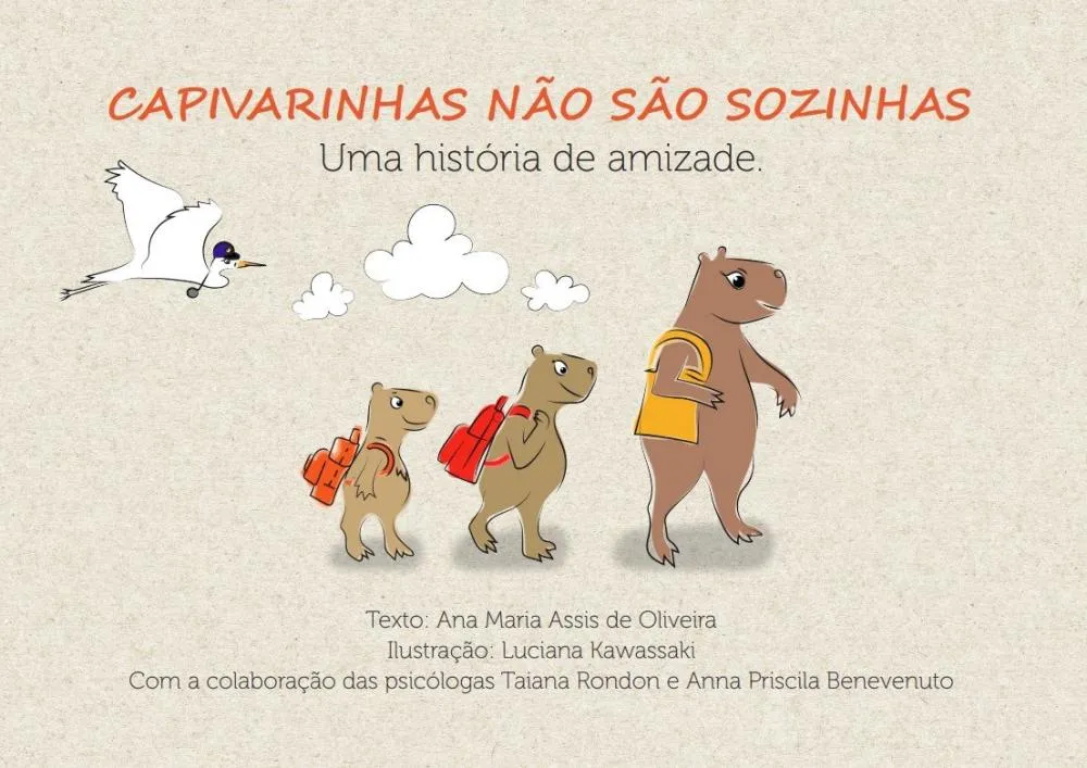 Capa do "Capivarinhas", livro que trata sobre abuso sexual
