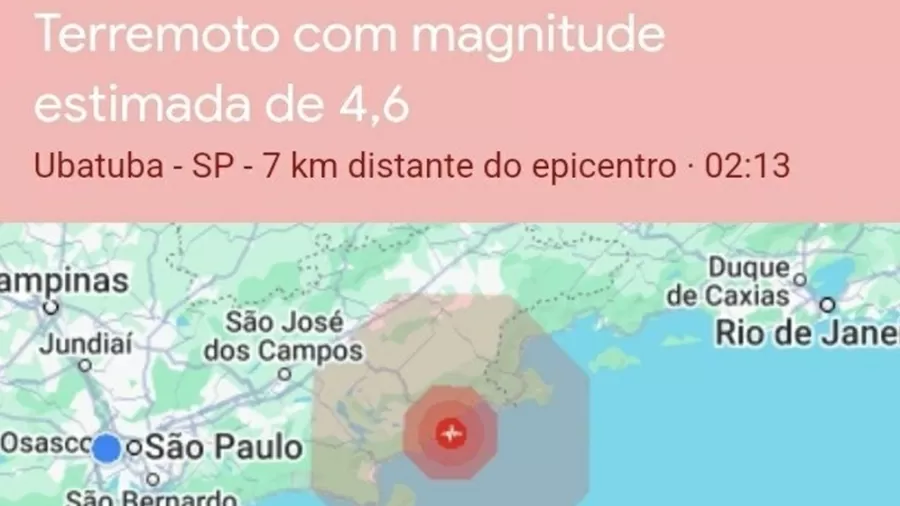 GOOGLE EMITE ALERTA DE TERREMOTO EM SP E RJ E APAVORA MORADORES