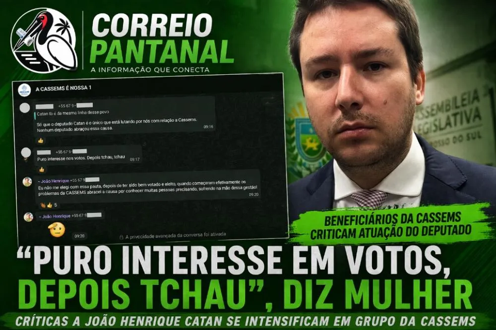 “Puro interesse em votos, depois tchau”, diz mulher ao criticar atuação de Catan envolvendo a Cassems