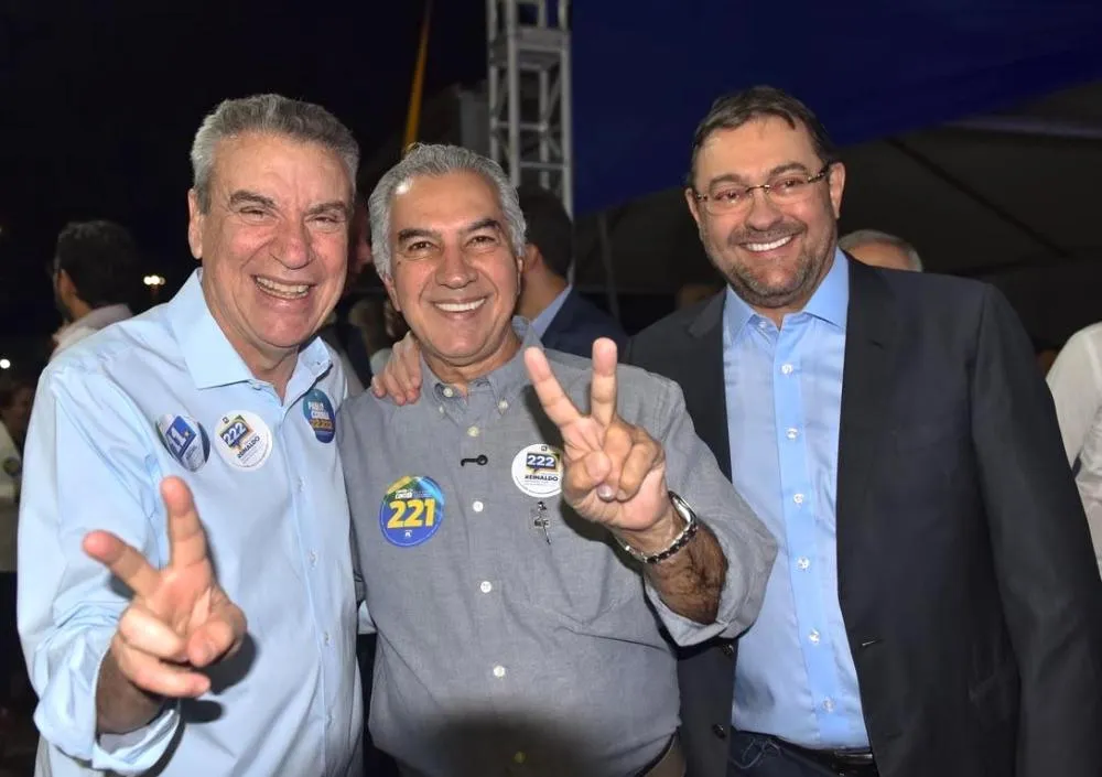 Paulo Corrêa com ex-governador Reinaldo Azambuja e presidente da Fiems, Sérgio Longen - Fotos: Divulgação