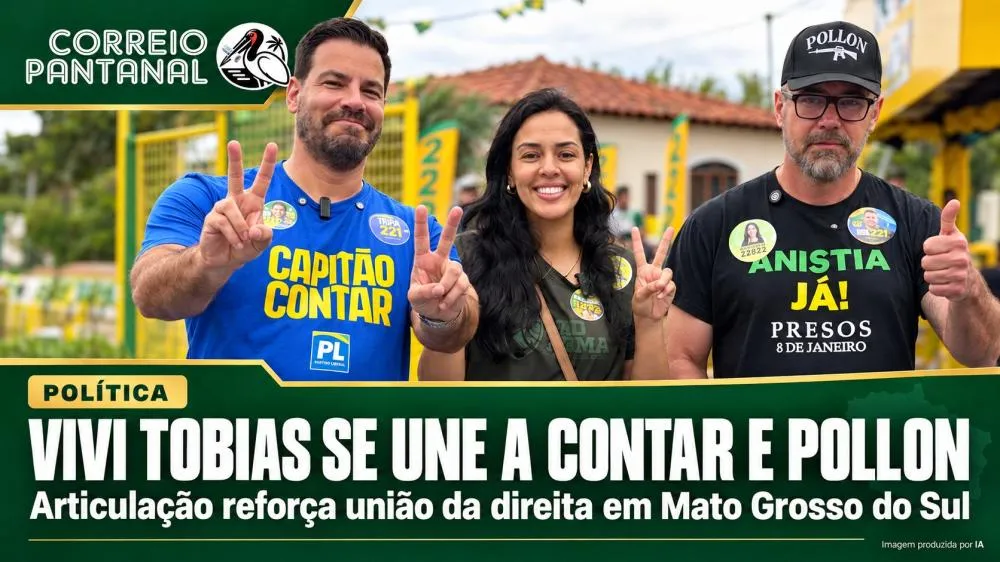 Vivi Tobias articula união com Contar e Pollon e reforça bandeiras da direita em MS