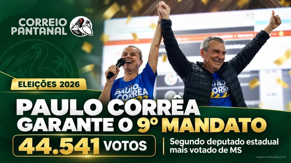 Paulo Corrêa conquista nono mandato com 44.541 votos e consolida força política em MS