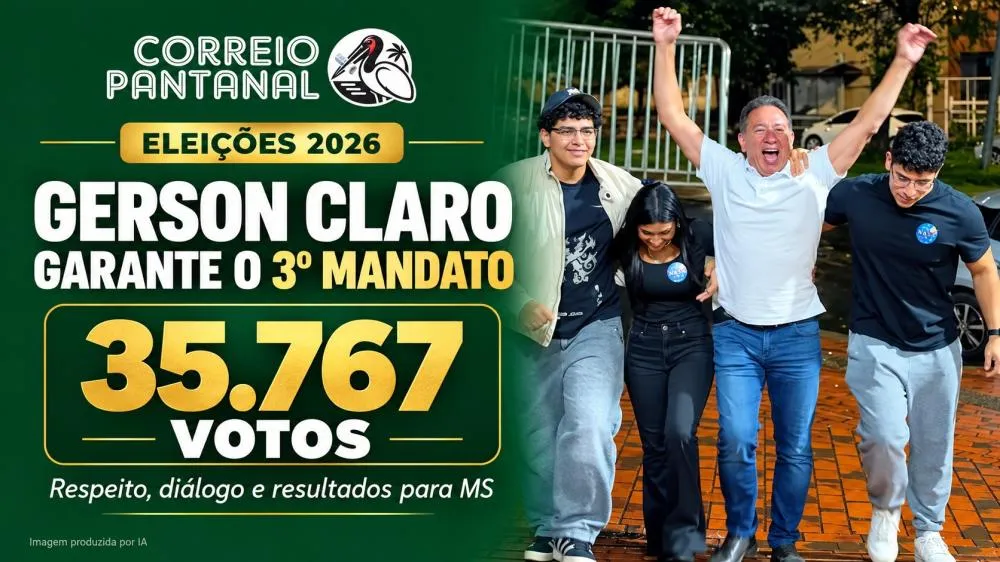 Gerson Claro garante terceiro mandato com 35.767 votos e reforça compromisso com resultados em MS